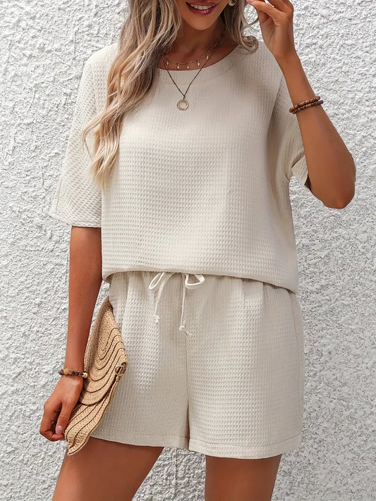 Solid Waffle Two-piece Set